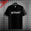 Rock Music Skeleton Drummer  Rock on Drum Kit Graphic Tshirt 100Cotton Short Sleeve Round Neck Humor Style Casual Tshirt