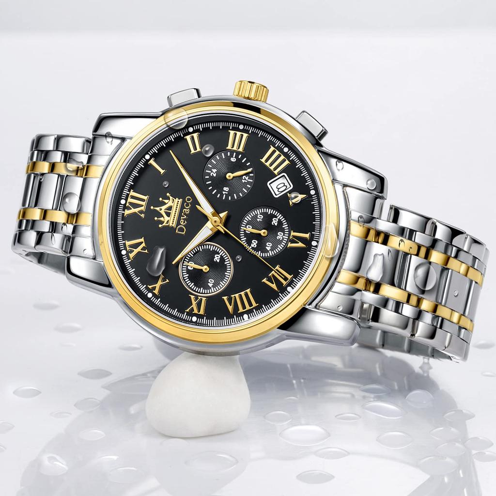 Men's Watch Business Watch For Men Brand Metal Band Stainless Steel Band Analog Display Stylish Casual