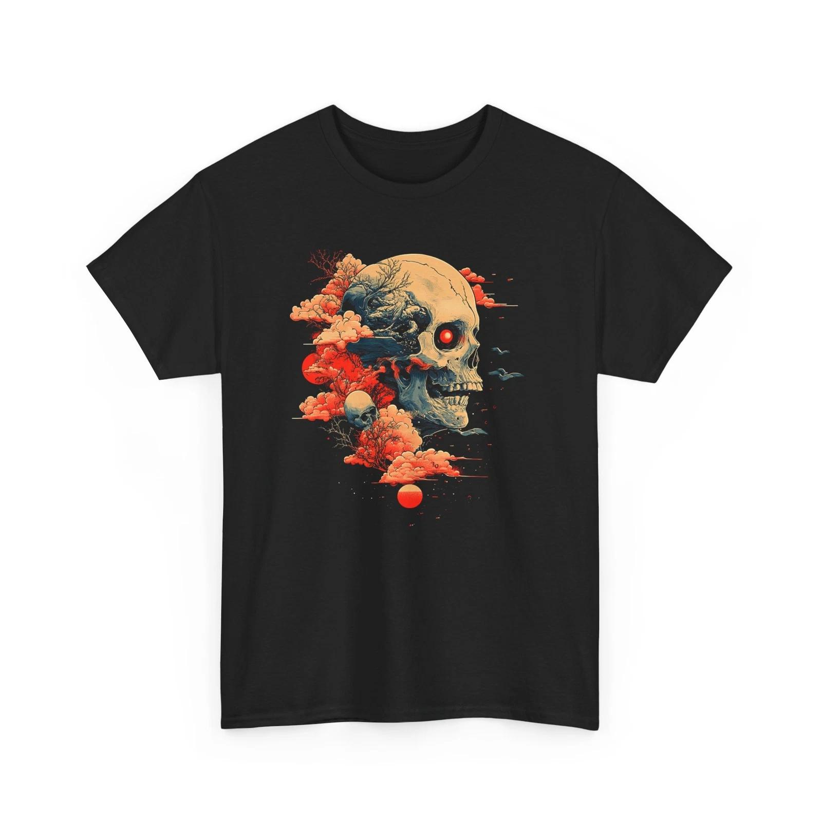 Surreal Japanese Skeleton Skull T-Shirt | Japanese Luck Charm Shirt XL
