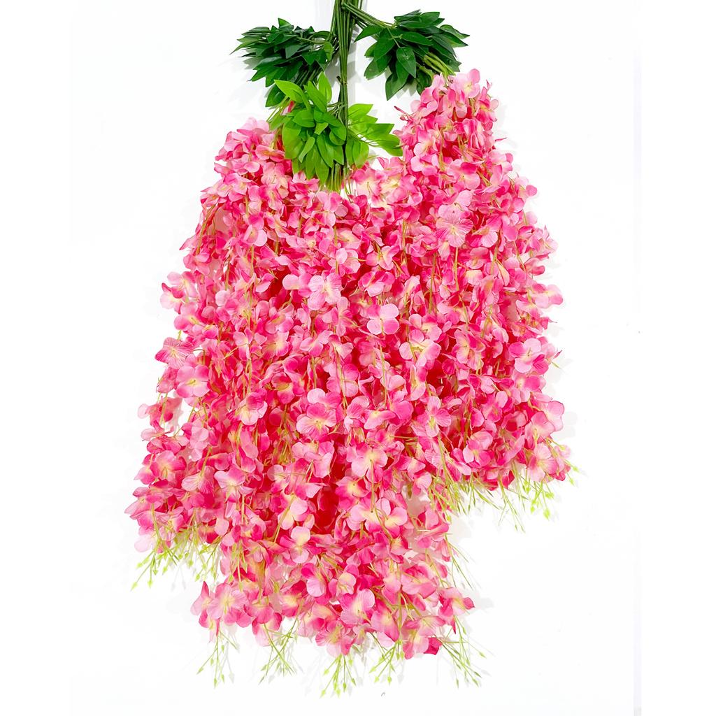 Simulation Wisteria Flower, Wedding Arch Decoration Promenade Simulation Bean Flower Branch Bean Flower Hanging, Vine Plant Fake Flower