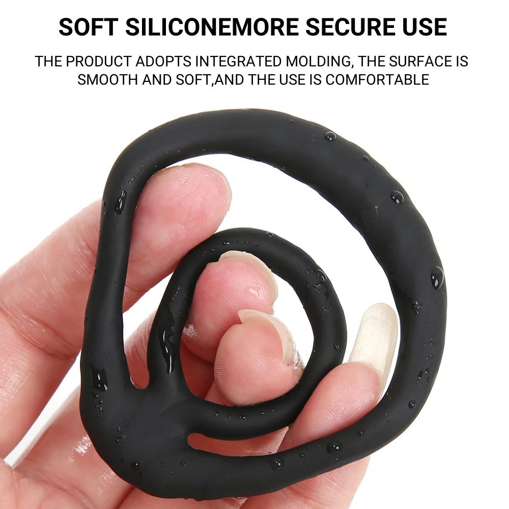 Male Penis Testis Lock Cock Ring Removable Erection Delay Time Ejaculation Penis Ring Enlargement Ball Stretcher Sex Toy Big Man