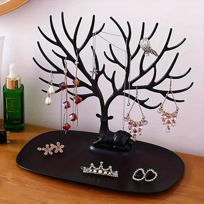 Jewelry Rack Antlers Earrings Necklaces Rings Display Bracelet Deer Jewelry Organizer Cases Stand Tray Tree Gifts For Women
