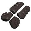 4Pcs Horse Front Hind Leg Boots PU Neoprene Horse Tendon Brace Guards Horse Protection Gears(Brown Front and Hind Set M)