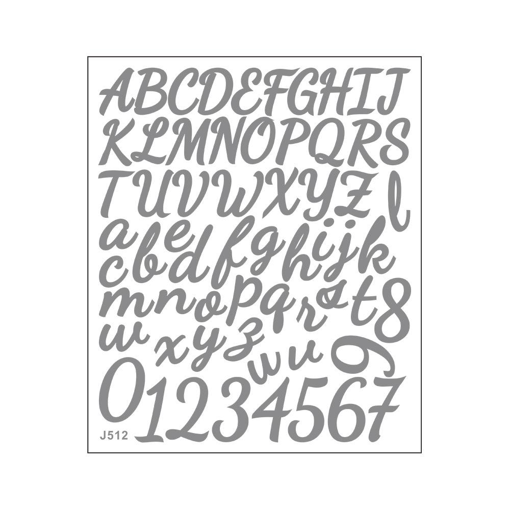 Diy Handwritten English Letter and Number Combination Account Book Envelope Beautification and Decoration Small Stickers