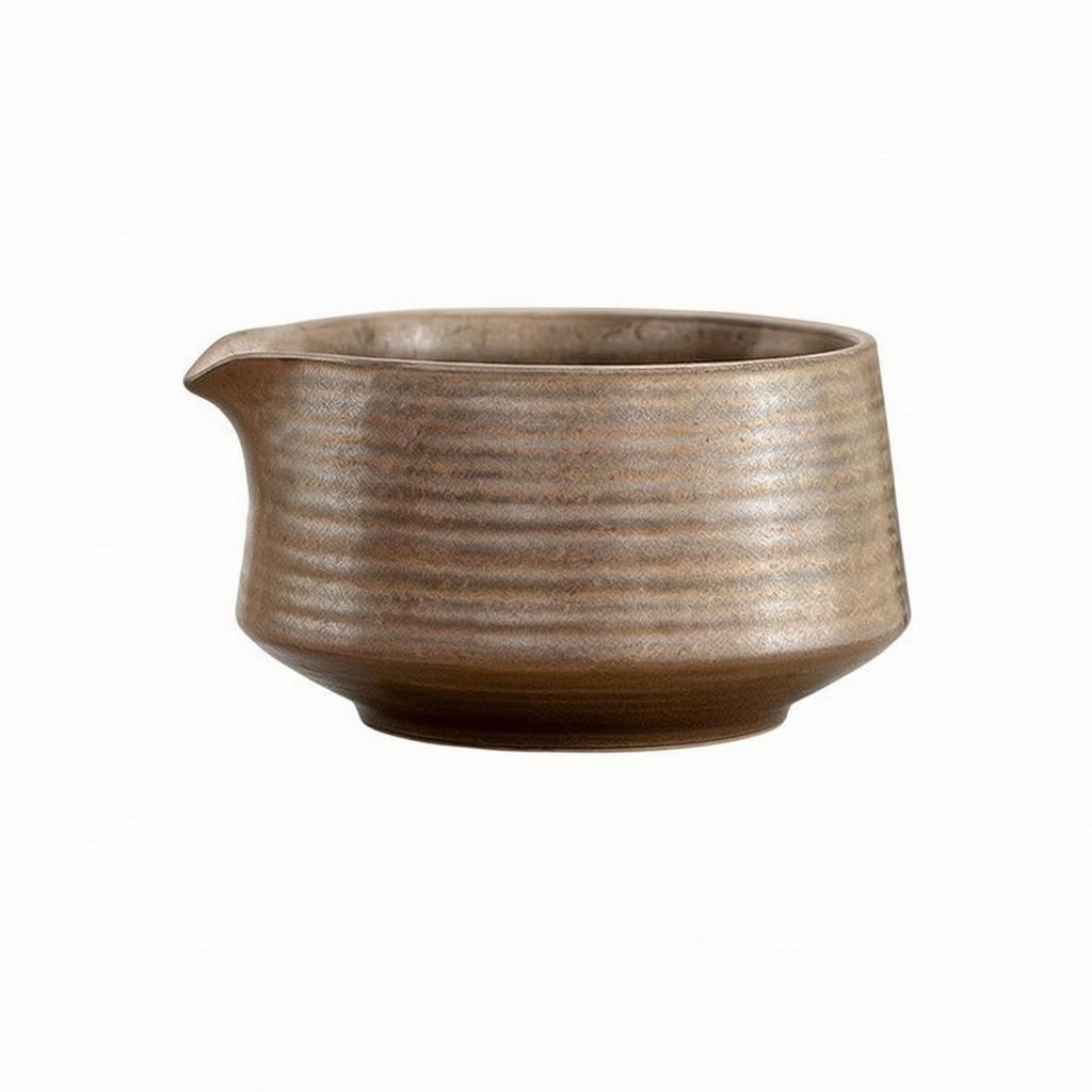 Matcha Bowl with Spout Ceremonial Chawan Glazed for Home