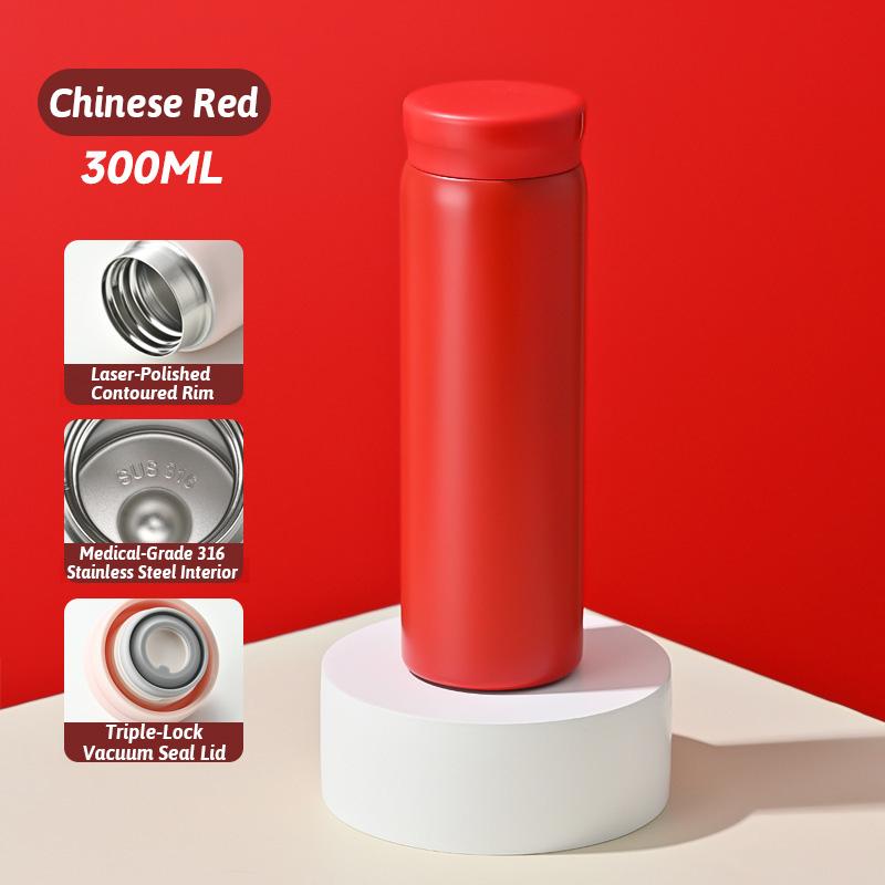 Morandi 180ml Edelstahl Thermoskanne, 316 Auslaufsicherer Isolierbecher, Anti-Flecken-Lippe, Lebensmittelecht Kaffee/Tee, Rosa/Grün/Rot/Schwarz