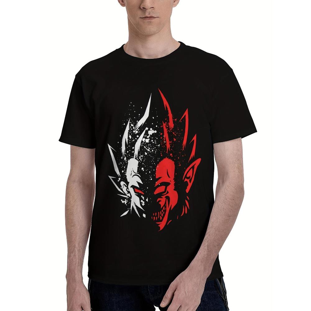 

Goku & Villain Split T-Shirt,Soft Breathable & Fade-Resistant, Classic Fit for Daily Casual Wear XXL белый