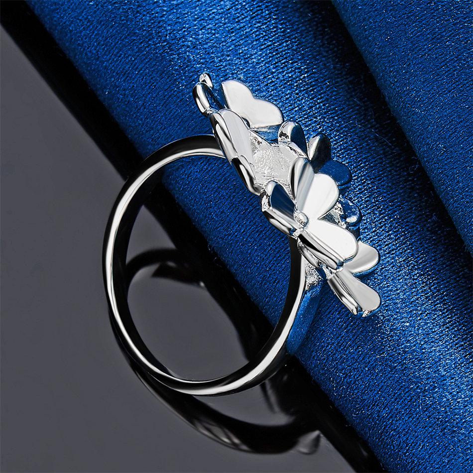 1 piece of 925 sterling silver 7-10 luxurious exquisite flower ring for women's fashionable wedding accessories and jewelry