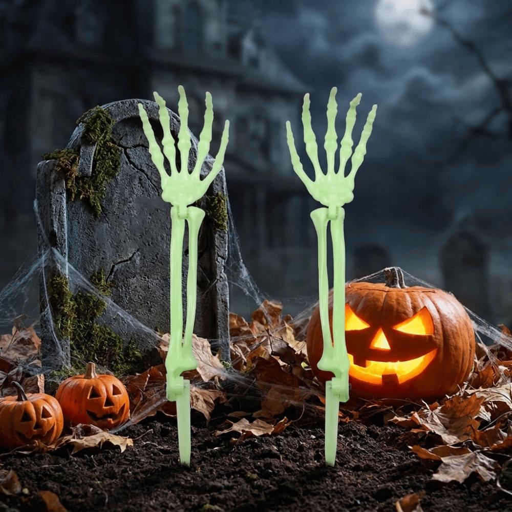 Plastic Skull Hand Decorations Life-Size Ghost Hand Yard Stakes Theme Party