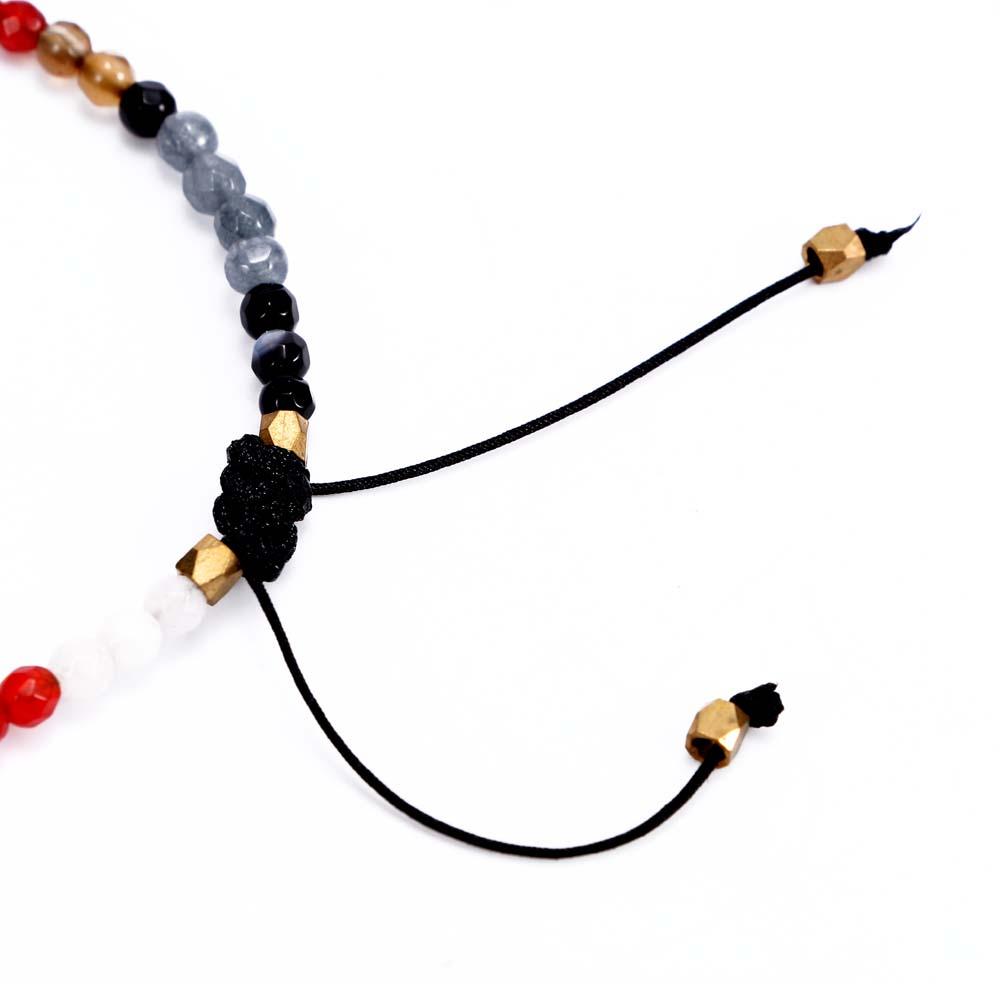 Prayer Reiki Adjustable Natural Lucky Stone Unisex Yoga 12 Constellation Beads Bracelet Beaded