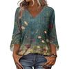 Womens Short Sleeve Blouses V Neck Floral Print Casual Loose Fit Women's Short Sleeve Tops Lightweight Womens Short Sleeve Shirts