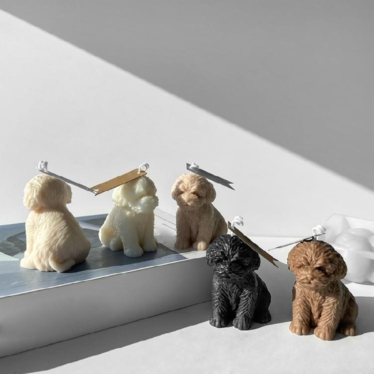 Roztomilá forma na svíčku se psem Voskové formy na aromaterapii Perfektní dárek pro nadšence do ručních prací