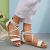 Fashion Female Shoes on Sale 2025 New Cover Heel Weave Women's Sandals Outdoor Elegant Daily Sandals Women Back Zip Plus Size Rome Shoes