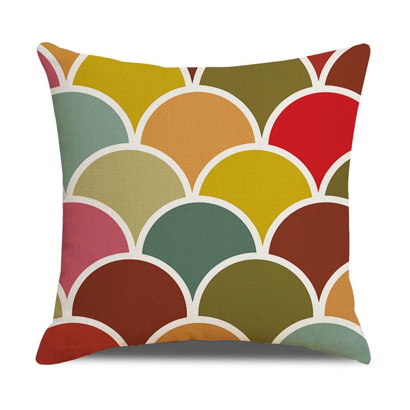 New Home Soft Decoration New Color Geometric Sofa Linen Pillow Cushion