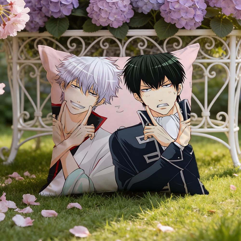Anime G-Gintama Cushion Cover Home & Car Dual-Scene Pillow Cover: Reversible for Premium Comfort