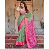 Printed Saree, Exuding Regal Charm With Its Rich Pallu And Intricate Brocade Blouse