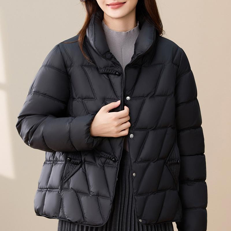 Casual Women's Winter Parkas Stand Collar Loose Warm Short Coats Thick Women Jackets