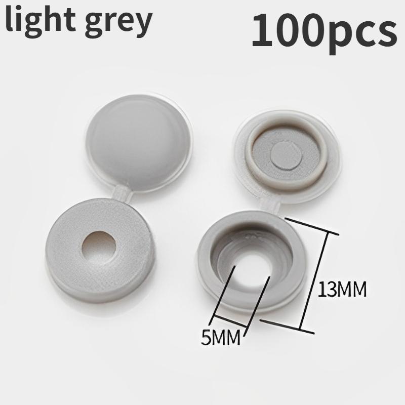 100Pcs Screw Bolt Cover Plastic Cap High Quality Hinged Protective Cap Button For Car Furniture Decorative Nuts Bolts Hardware