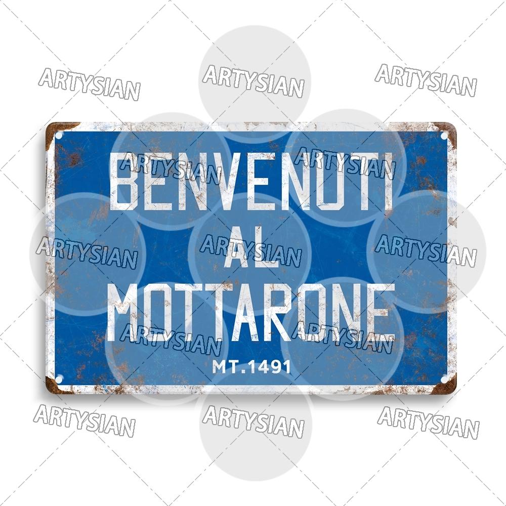 Tour de France Radrennen Radfahren Wahrzeichen Metallplakette Verkehrsschilder Österreich Italien Alpe d Huez Alto de L Angliru Poggio