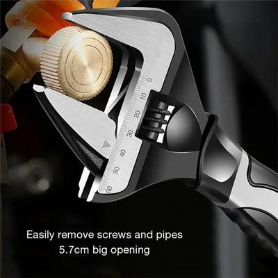 A25F-Spanner Verstellbarer Schraubenschlüssel CR-V Stahl Mechanikerwerkstatt Handreparaturwerkzeuge Auto Fahrrad Schraubenschlüssel Große Öffnung Spanner