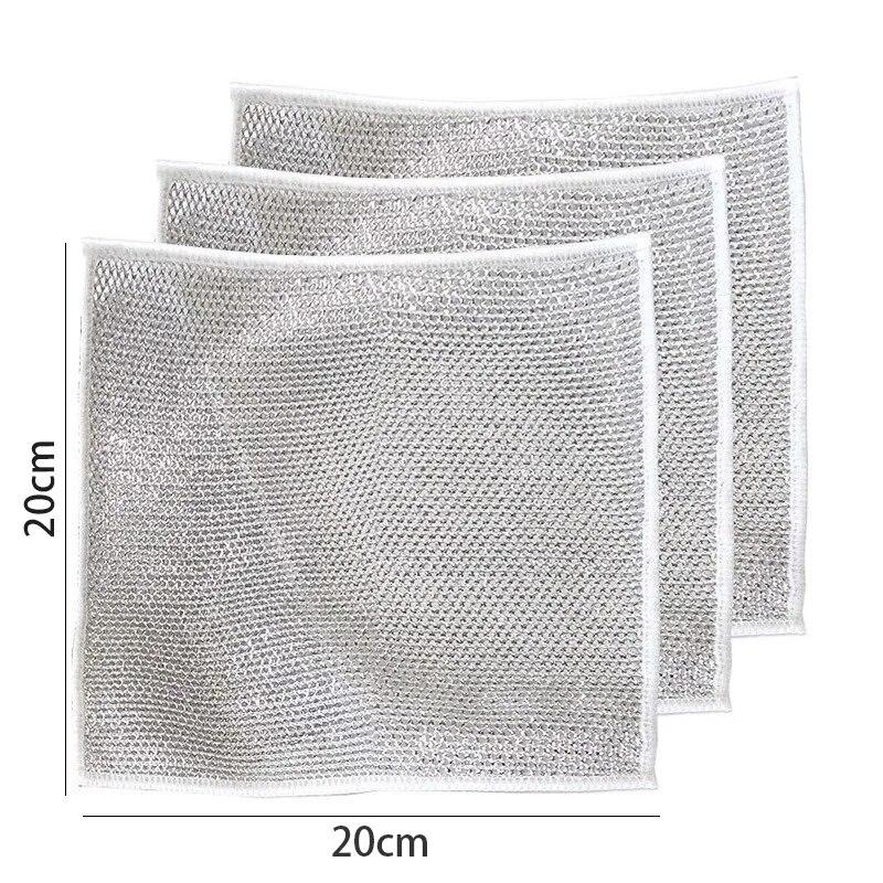 30PCS Dishcloths Multi-purpose Wire Dishcloth Wet & Dry Wire Dishcloth Kitchen Cooktop Dishwashing Cloths Daily Cleaning Cloths