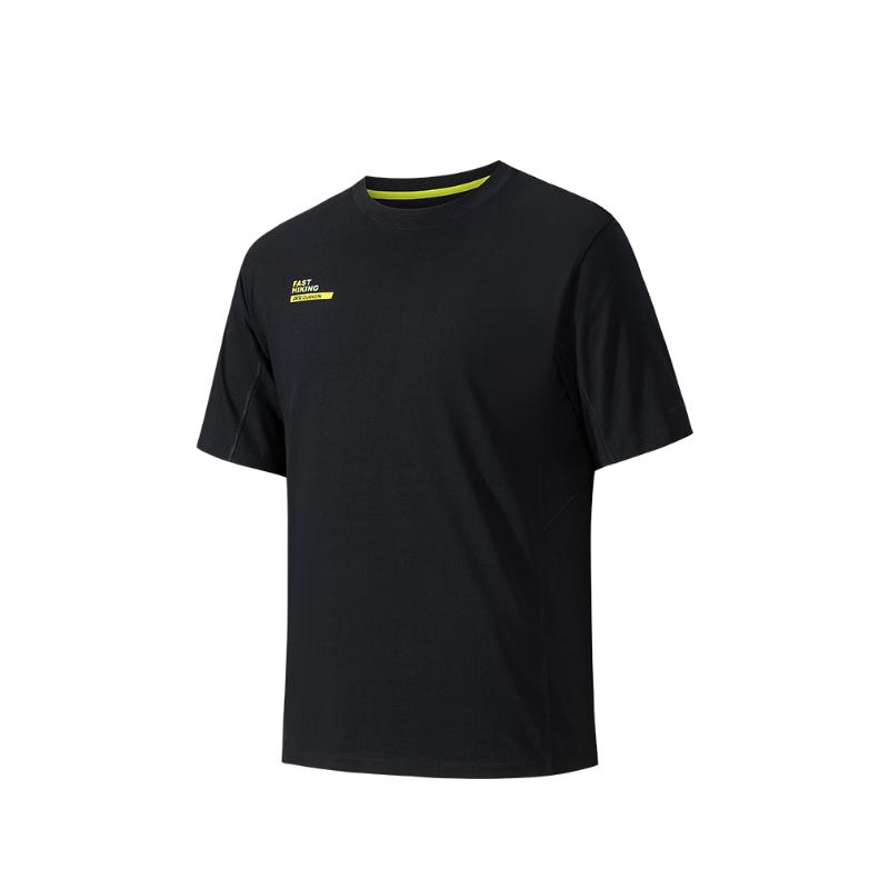 

Anta Удобная Простая Универсальная Повседневная Спортивная Футболка с Круглым Вырезом и Принтом Букв Модная с Коротким Рукавом Мужские Топы Базовый Черный 152530125-1 3XL