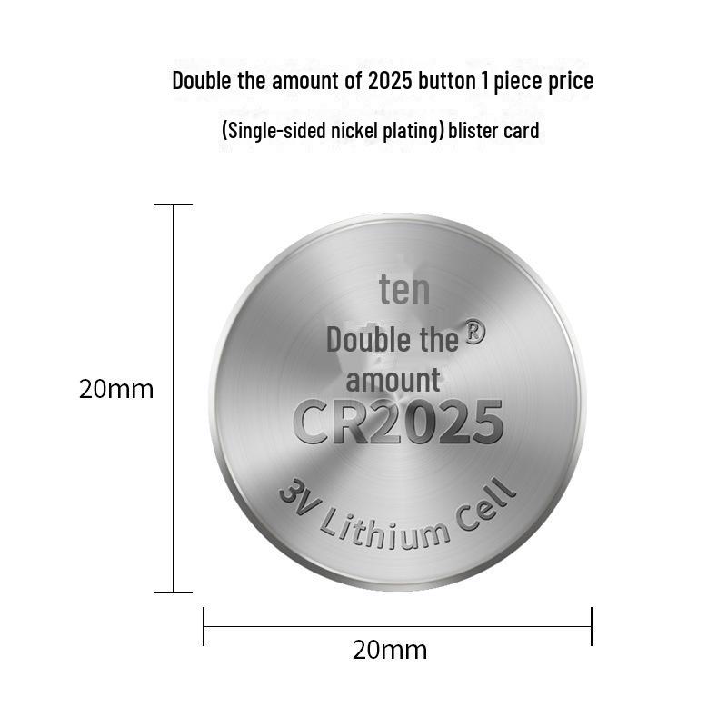 Mercury-Free 3V Lithium Ion Button Battery for Car Remotes - Double 2025, Zinc-Manganese Composition
