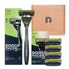 Kit de pornire de bază pentru bărbierit Dorco Face Set de bărbierit Aparat de ras + Lamă de ras Total 5