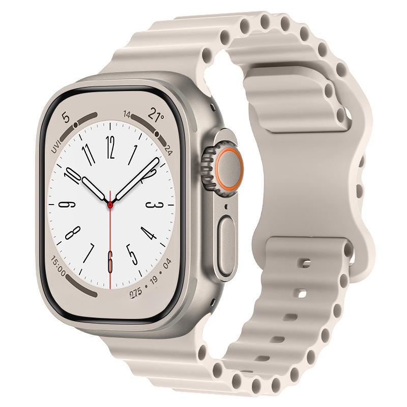 Ocean Silicone Strap For Apple Watch Ultra 3 2 49mm 6 SE 38 40 44mm Sport Bracelet For iWatch Series 11 10 9 8 7 46mm 45 41 Band