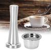 Nachfüllbares Kapsel-Kaffeefilter-Set Kaffeetamper Bürste Löffel für Kfee Kaffeemaschine