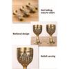 Antique 25ml Small Shot Glass With Carve Castles Pattern Designs Goblet Chalice Cup For Family Parties And Gift Givings