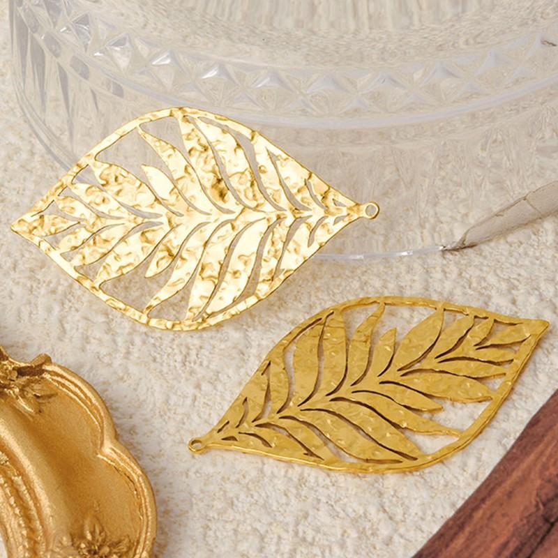6pcs/Lot Plant Accessories DIY Stainless Steel Flower Leaf Charms For Jewelry Making Bulk Sunflower Rose Pendant Filigree Charm