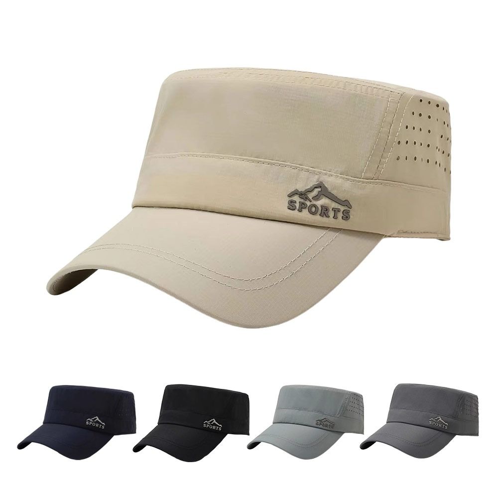 Quick Drying Flat Top Hat Breathable Sports Running Cap Unisex Sunscreen Cap Women Men