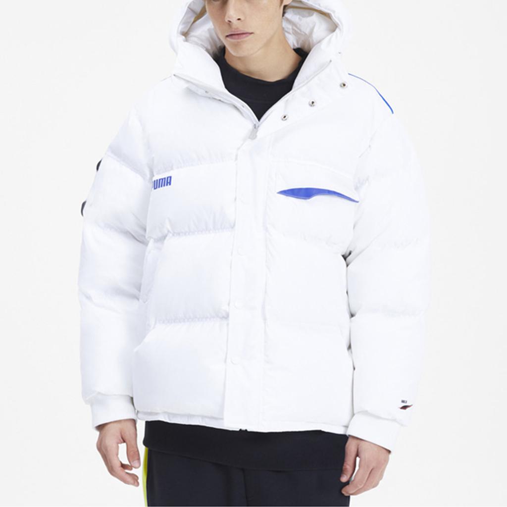 Puma X Ader Error Hooded Thick Warm Down Jacket Winter Men Outerwear White 595534-02