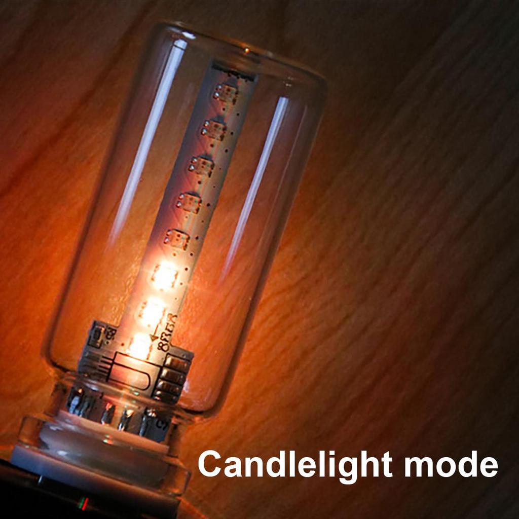 Usb Led Night Light Bulb Dimmable Multicolored Rgbw Frosted Glass Cover Touch Sensor Reading Lighting Bedside Laptop Bedroom Car