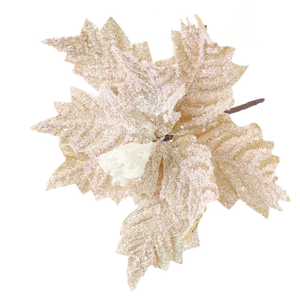 

1 шт. 24 см Искусственные цветы Рождественское украшение Подвеска-украшение на елку для декора дома и комнаты Подарочные аксессуары на Новый год 2026 1PC