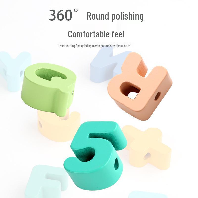 Wooden Animal & Fruit Stringing Educational Toy for Kids