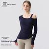 Women's Asymmetrical Long Sleeve Yoga Top and Pants Set - Autumn/Winter 2025 Collection