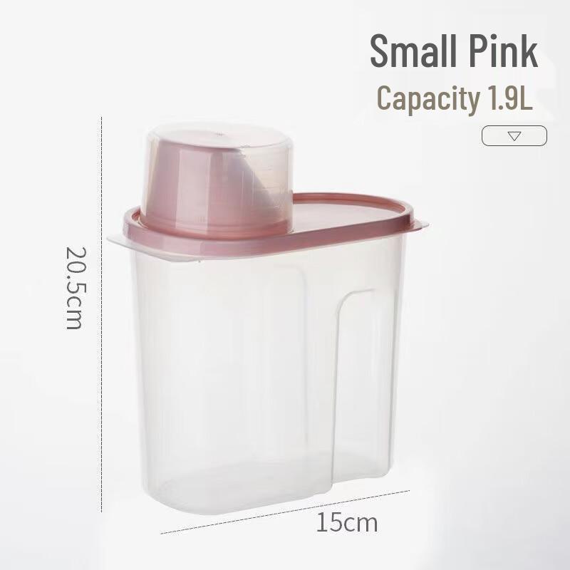 Plastic Grain Storage Jars with Measuring Cups
