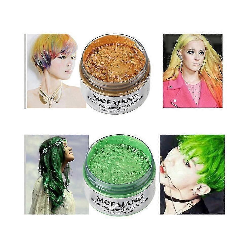Mofajang Hair Color Wax, Instant Hair Dye Wax Temporary Hairstyle Cream Mud 4.23oz