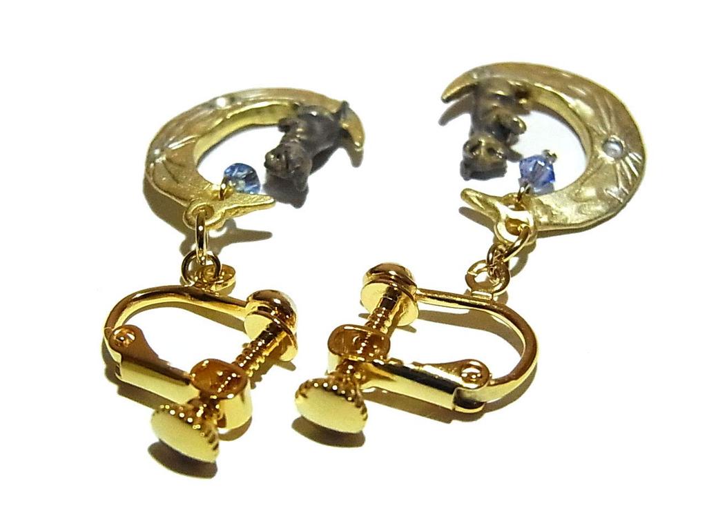 Palnart Poc Earrings Palnart Poc Cat Animal Cute Crescent Moon Accessories Jewelry Gift Women Female Girl Star Motif Birthday Star Flower 20s 30s Cute