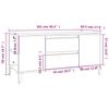 TV Stand in Sonoma Oak Finish 102 x 44.5 x 50 cm Particleboard