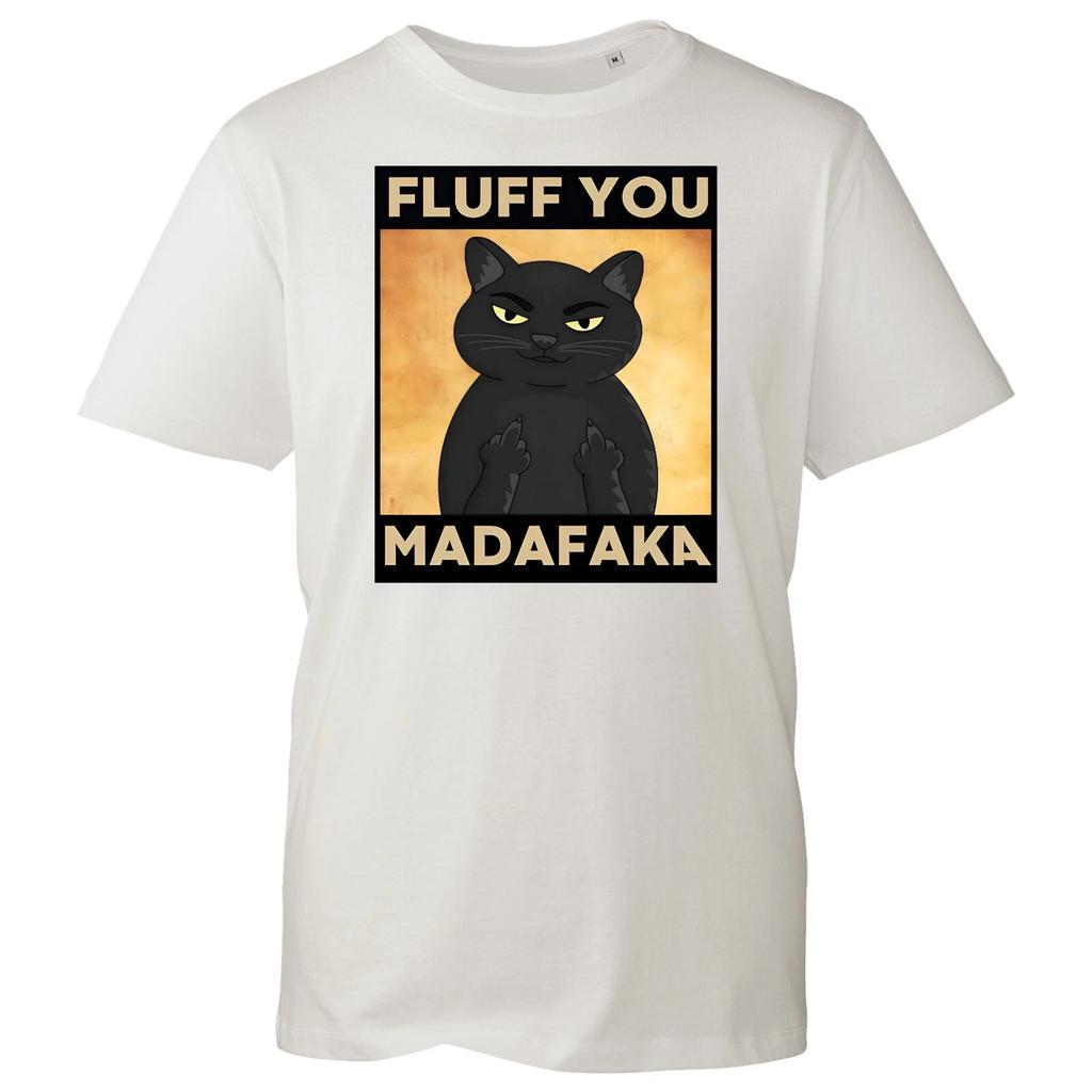 Fluff You Madafaka Black Cat T-Shirt, Fluff Rude Offensive Kitten Slogan Tee
