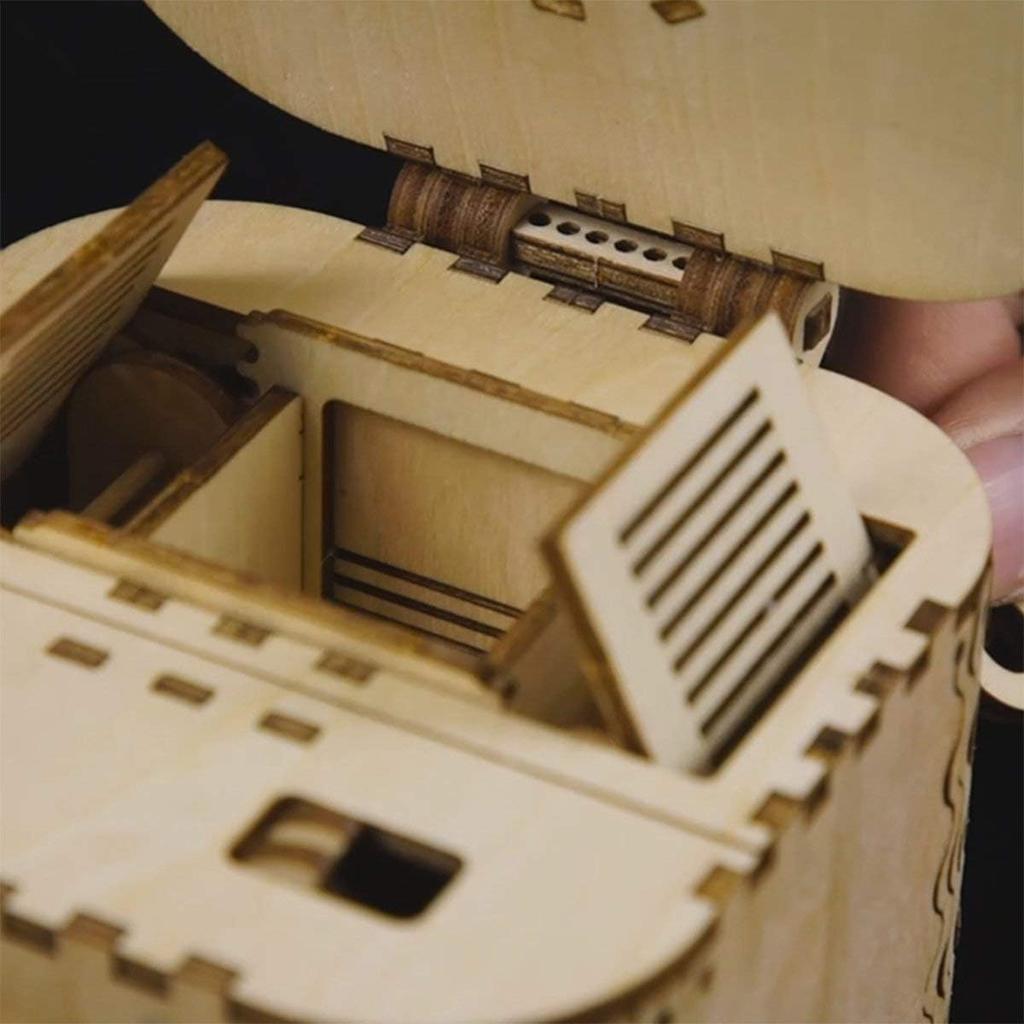 3D-Holzpuzzle Mechanische Schatzkiste Modell DIY Denksportprojekte für Erwachsene Kinder ab 14 Jahren