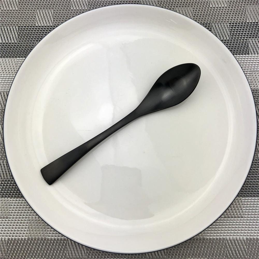 Accessories Top Quality Stainless Steel Scoop Forks Kinfe Party Dinnerware Set Matte Black Cutlery Set Drop Shipping 1 Piece