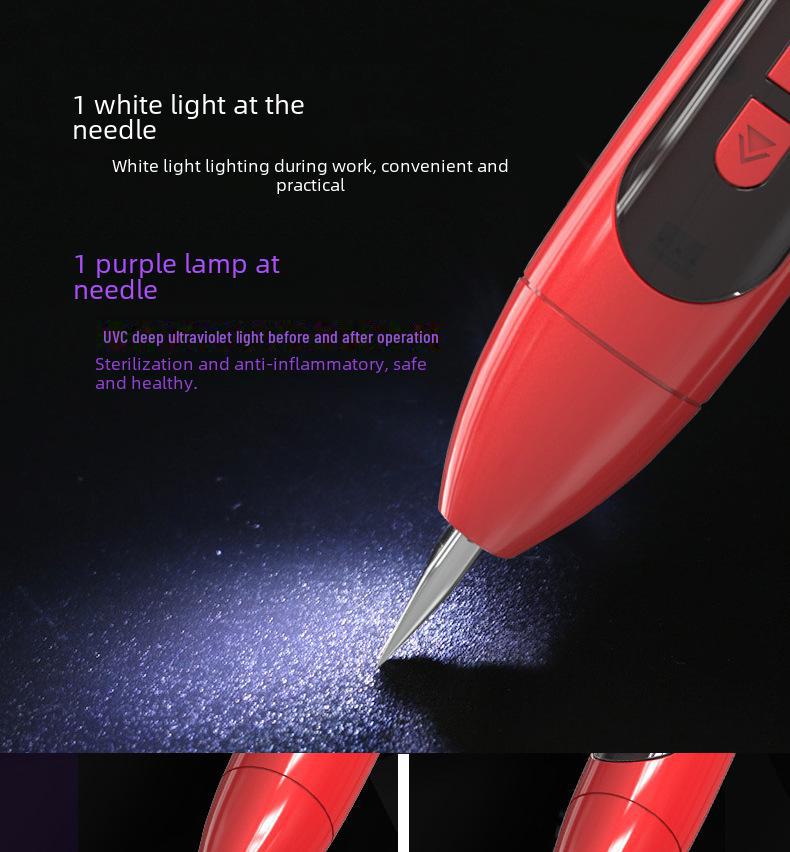 Stiftset zur Muttermalentfernung mit 12 Geschwindigkeiten: Gerät zur Muttermalentfernung, schwarzer Muttermalradierer, Augenbrauenreiniger, Reparaturcreme, spurloser Schönheitsstift.