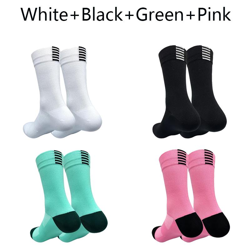 4pairs Professional Cycling Socks Tube Men's and Women's Outdoor Sports Quick-Drying Four Seasons Bicycle Socks Running Socks
