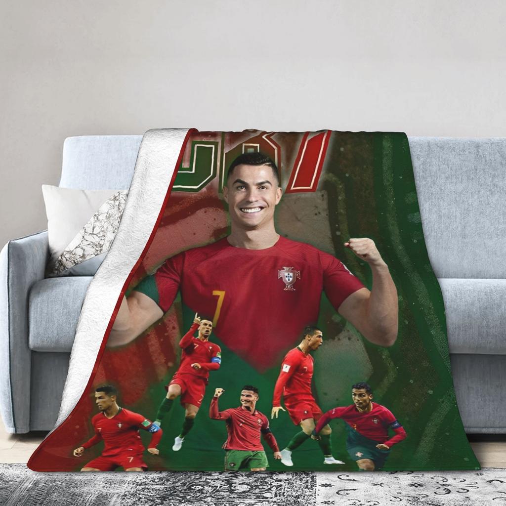 CR7 Blanket Ronaldos Wool Funny Warm Throw Blankets for Home Textile Decor
