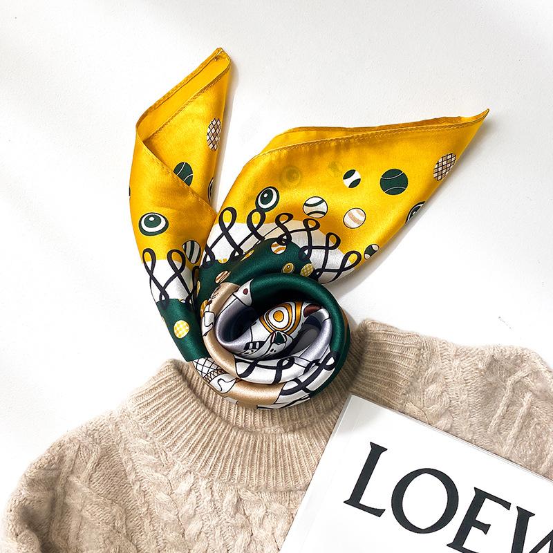 53 * 53cm Mulberry Silk Small Square Scarf Multifunctional Professional Fashion Decoration Silk Scarf For Spring And Autumn Warmth Shawl
