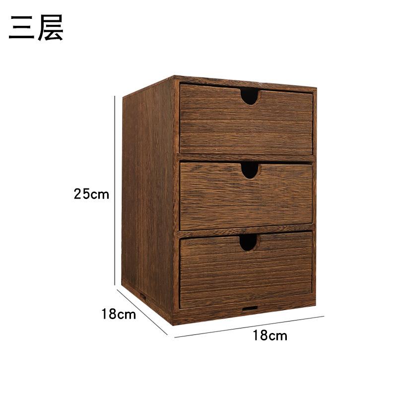 Chinesischer Stil Holz Aufbewahrungsbox Zuhause Paulownia Holz Mehrschichtige Aufbewahrungsbox Schreibtisch Ausziehbar Verschiedenes Sortierbox Auf Lager